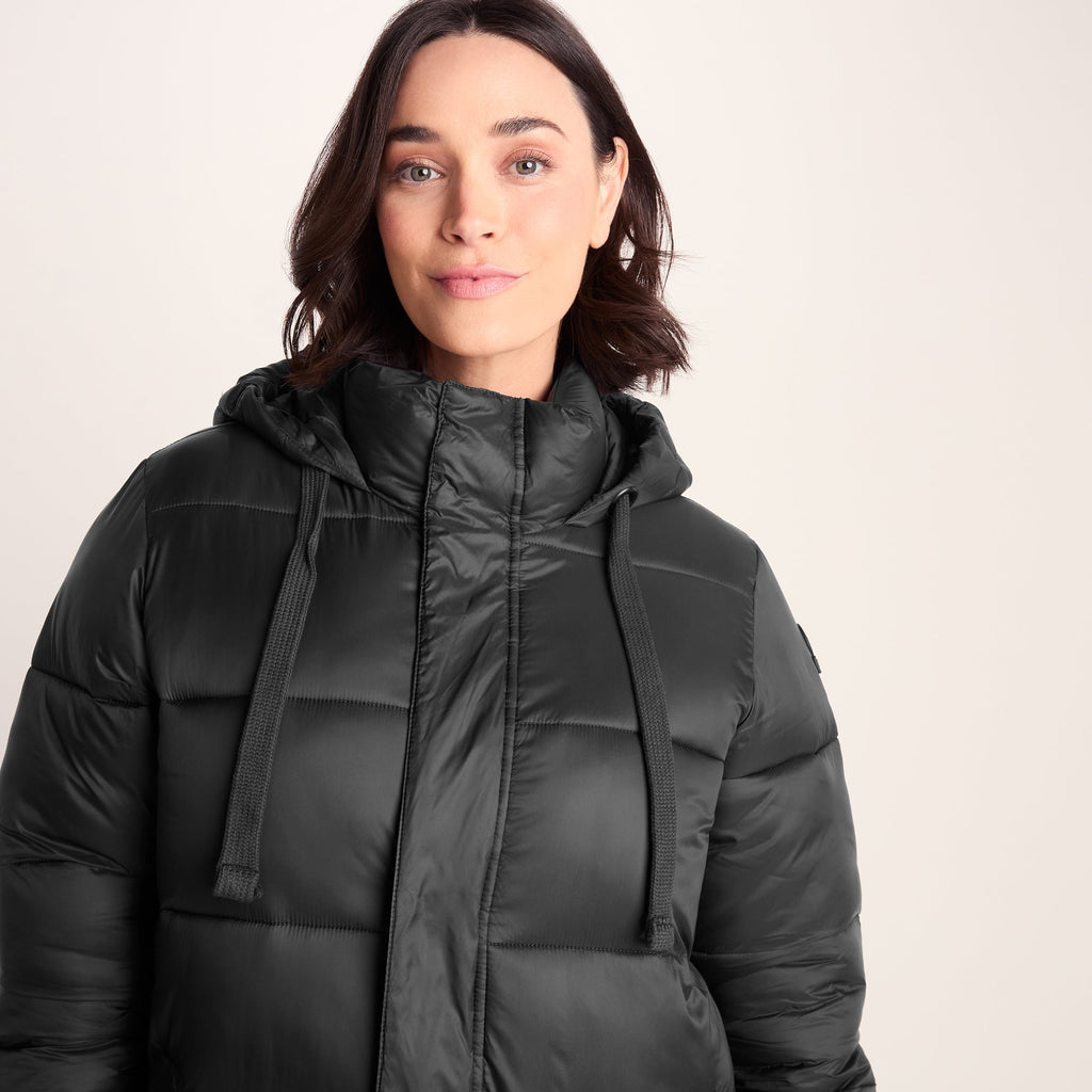 Cautley Womens Long Padded Shower Resistant Jacket - Black - Image 5