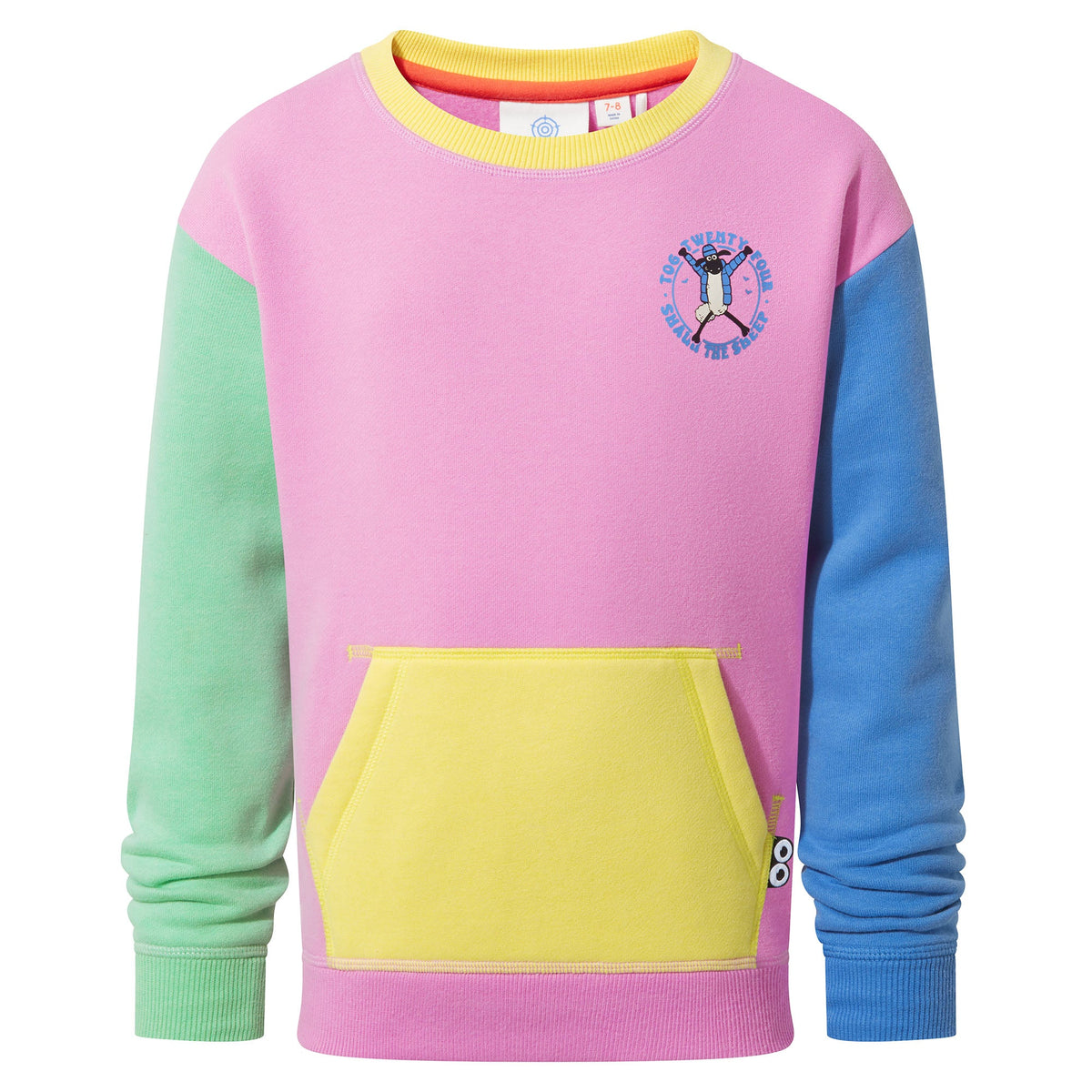 Cheviot Kids Shaun the Sheep Sweat - Piglet Pink - Image 6