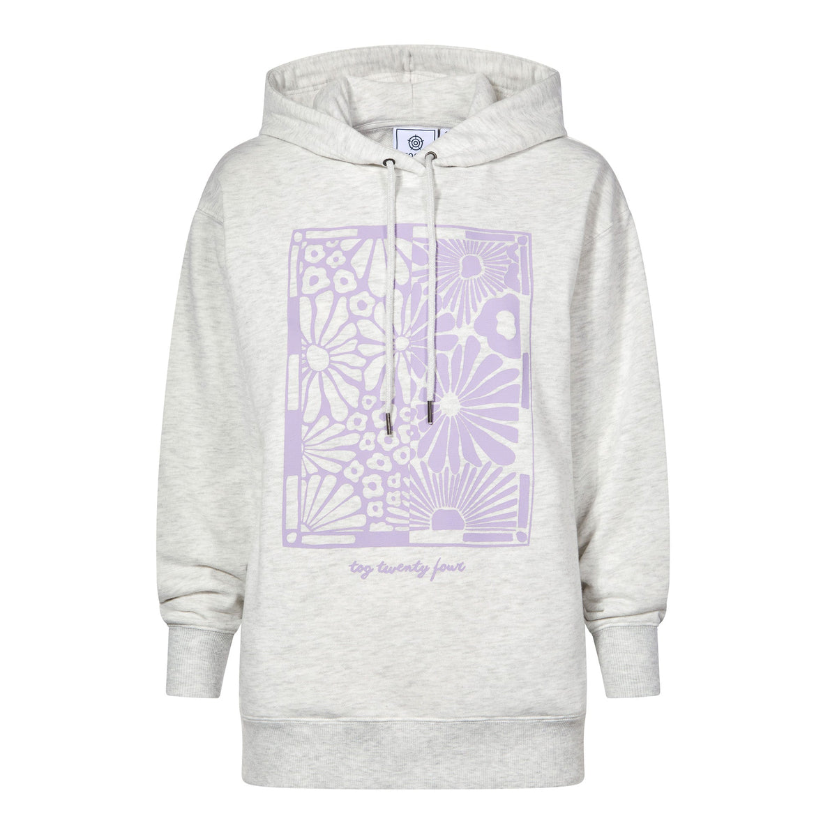 Ciara Womens Supersoft Relaxed Fit Hoody - Ice Grey Marl - Image 6