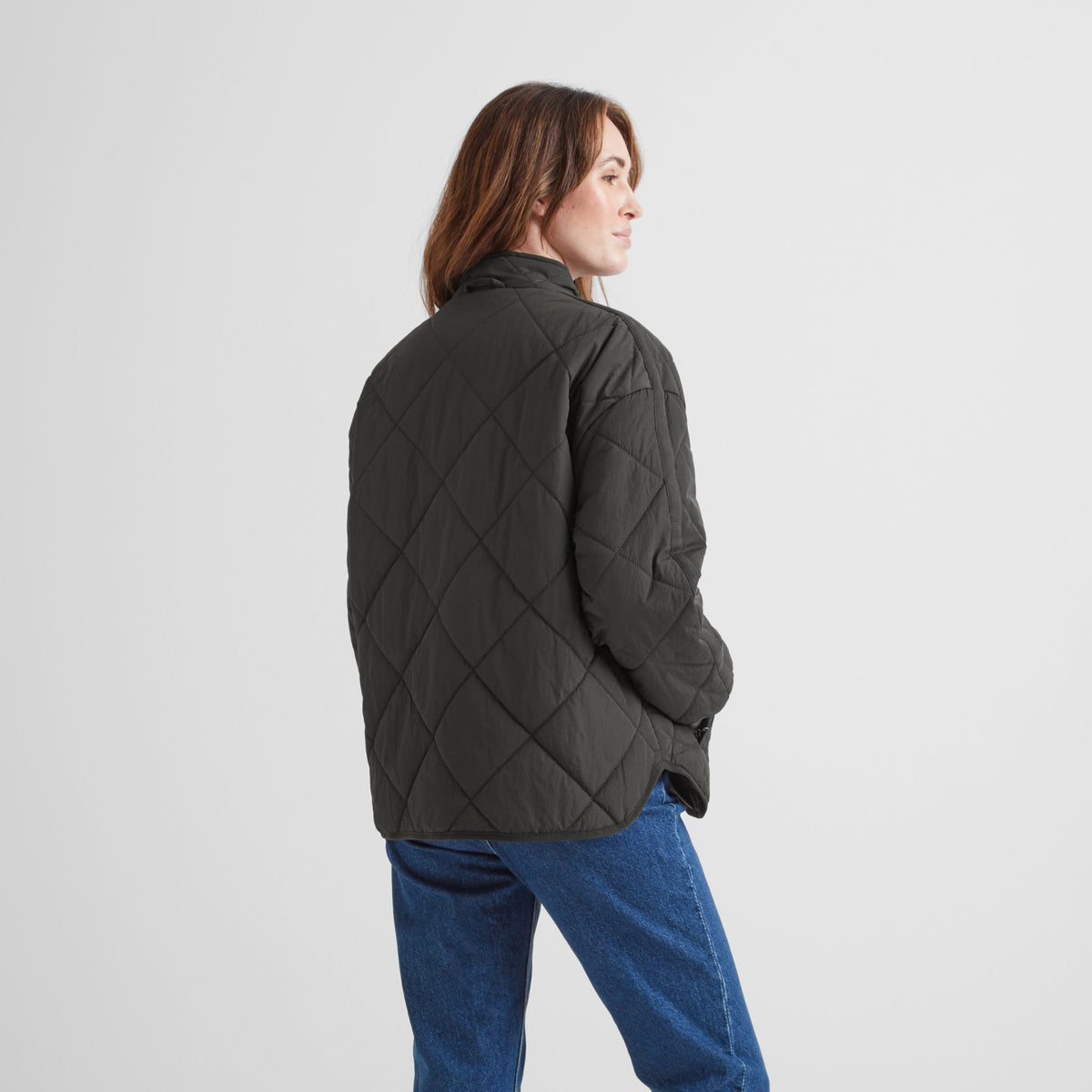 Cirnan Womens Shower Resistant Insulated Packaway Jacket - Washed Black - Image 3