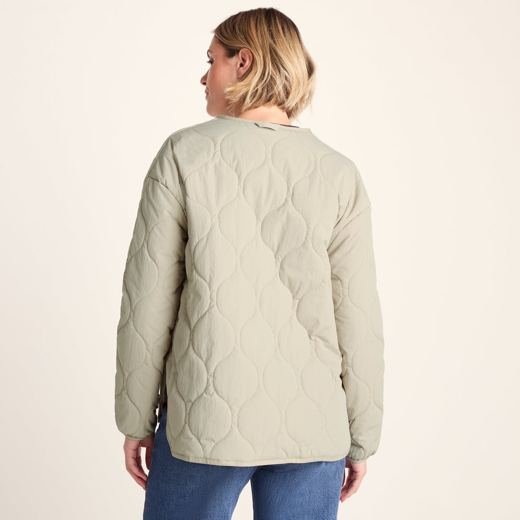 Cleadon Womens Relaxed Fit Shower Resistant Lightweight Insulated Jacket - Cool Beige - Image 3