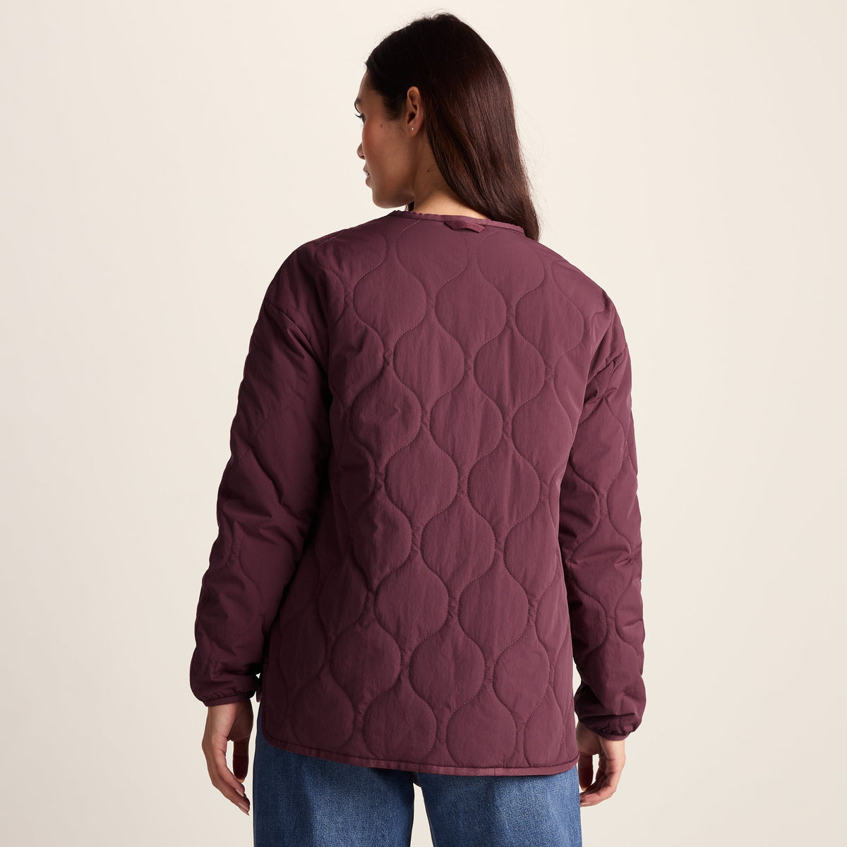 Cleadon Womens Relaxed Fit Shower Resistant Lightweight Insulated Jacket - Black Raspberry - Image 4