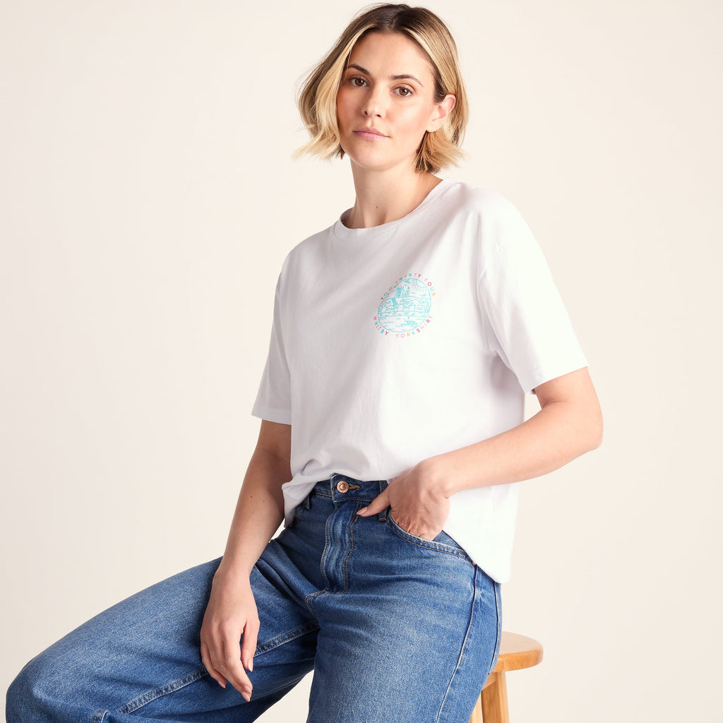 Coast Womens 100% Cotton Supersoft Relaxed Fit T-Shirt - Optic White - Image 4