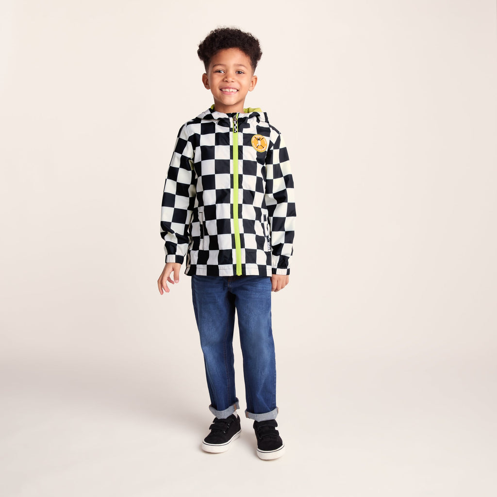 Cohampshire Kids Shaun the Sheep Waterproof Jacket - Black White Checkerboard - Image 7