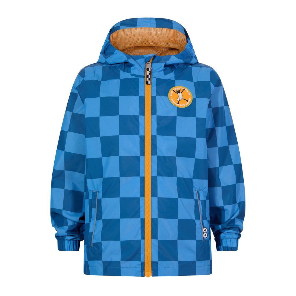Cohampshire Kids Shaun the Sheep Waterproof Jacket - Bluebell/Night Blue Checkerboard - Image 9