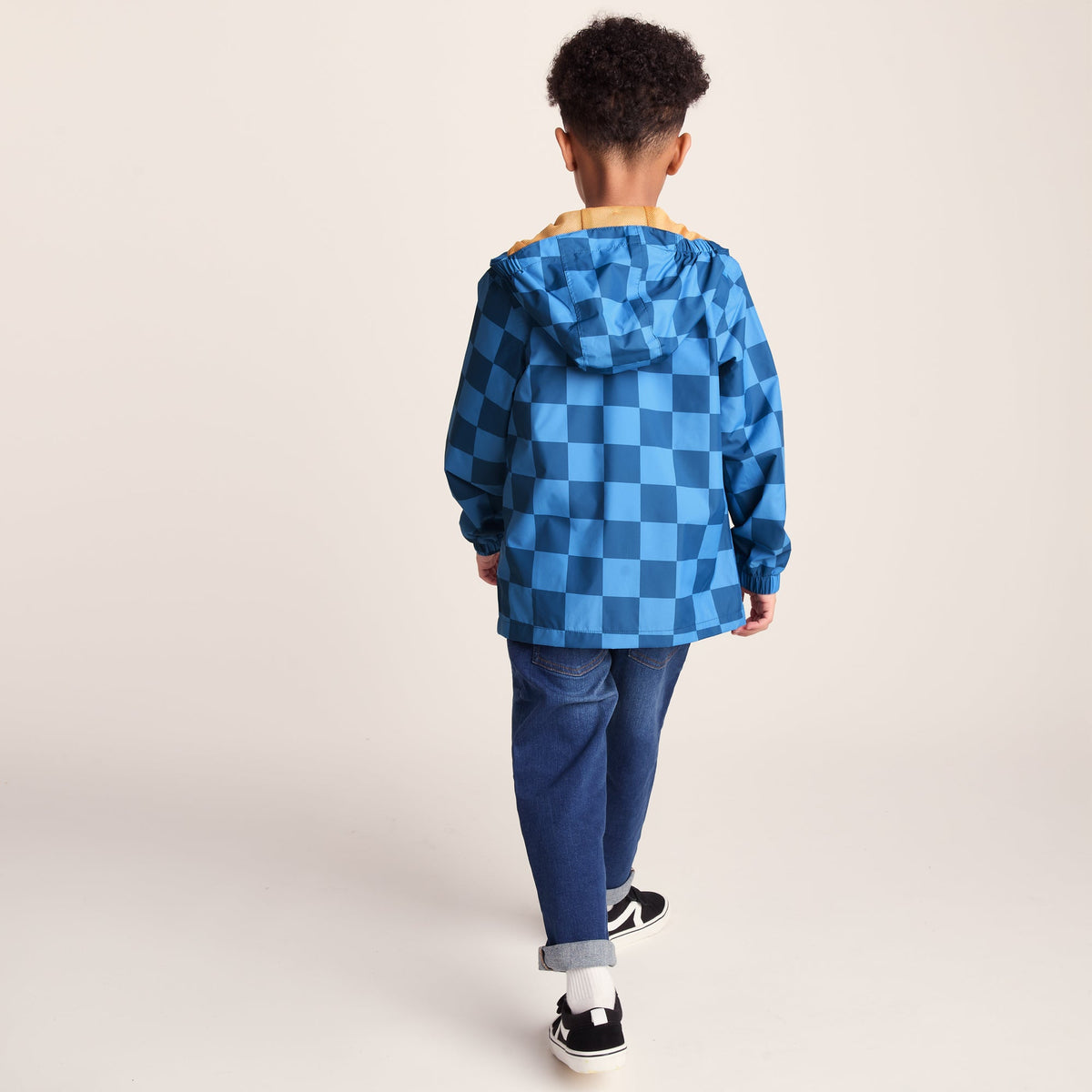 Cohampshire Kids Shaun the Sheep Waterproof Jacket - Bluebell/Night Blue Checkerboard - Image 3