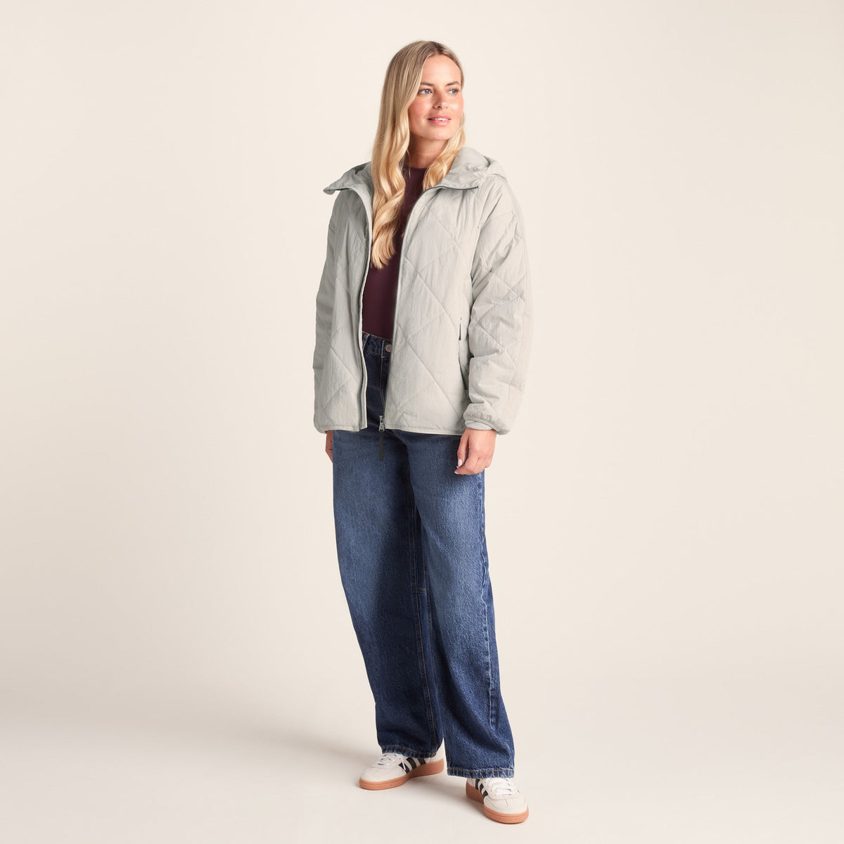 Corlae Womens Oversized Shower Resistant Insulated Jacket - Warm Cloud - Image 3