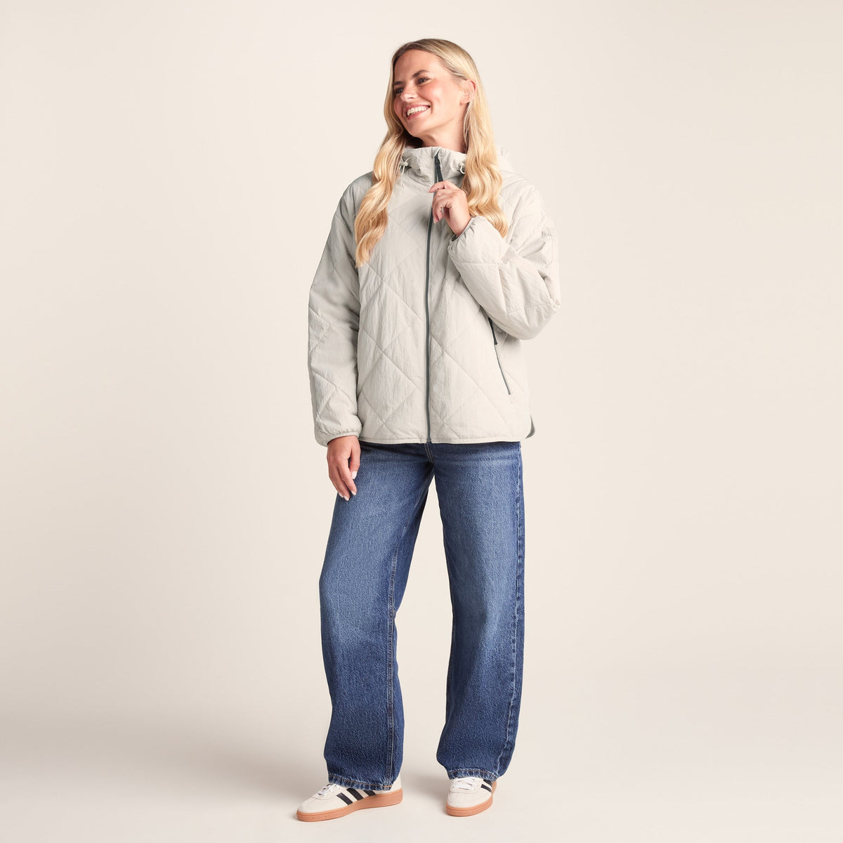 Corlae Womens Oversized Shower Resistant Insulated Jacket - Warm Cloud - Image 7