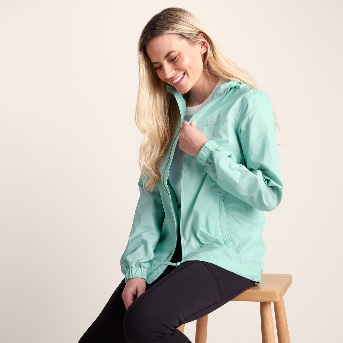 Craven Womens Waterproof Packaway Jacket - Eggshell Blue - Image 5