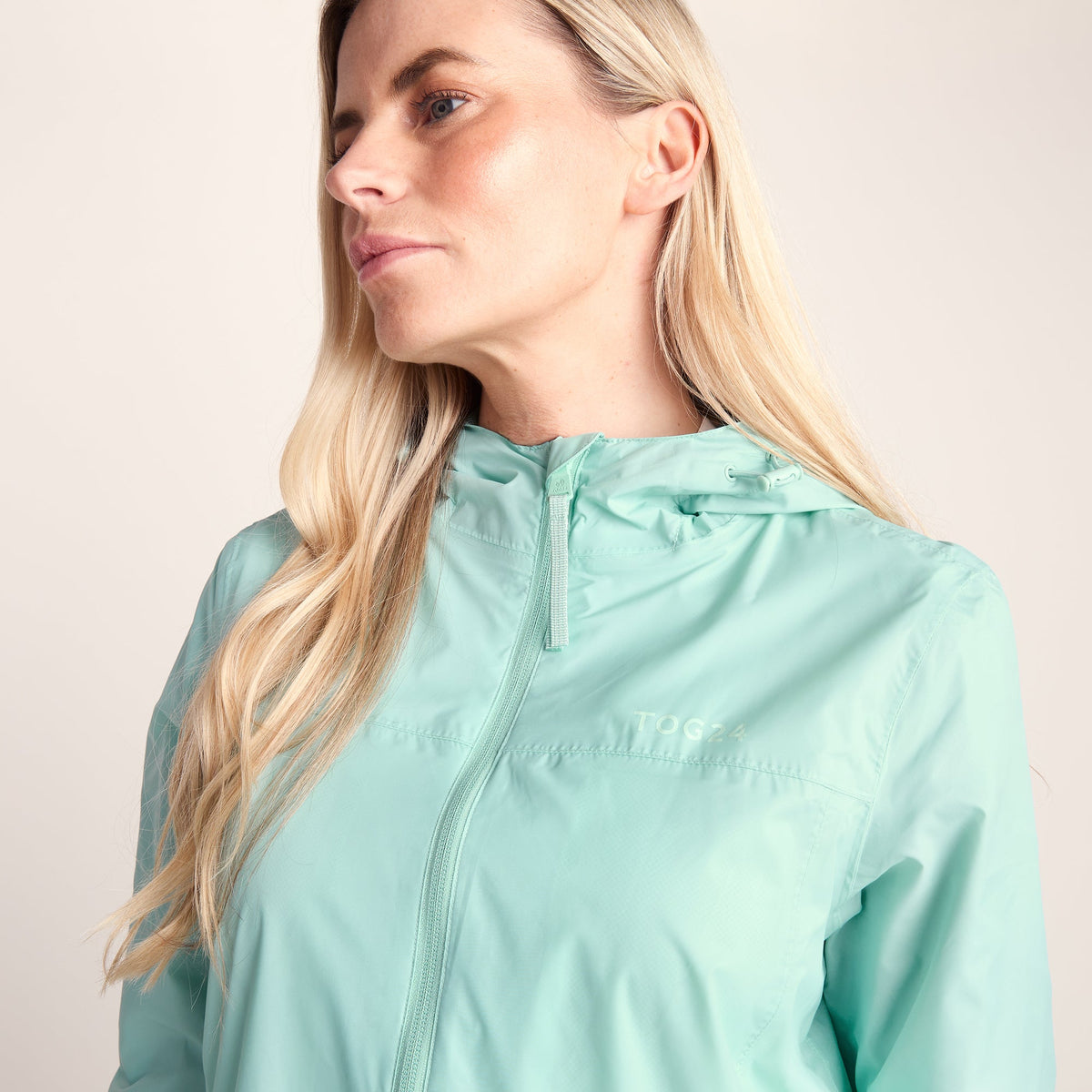 Craven Womens Waterproof Packaway Jacket - Eggshell Blue - Image 6