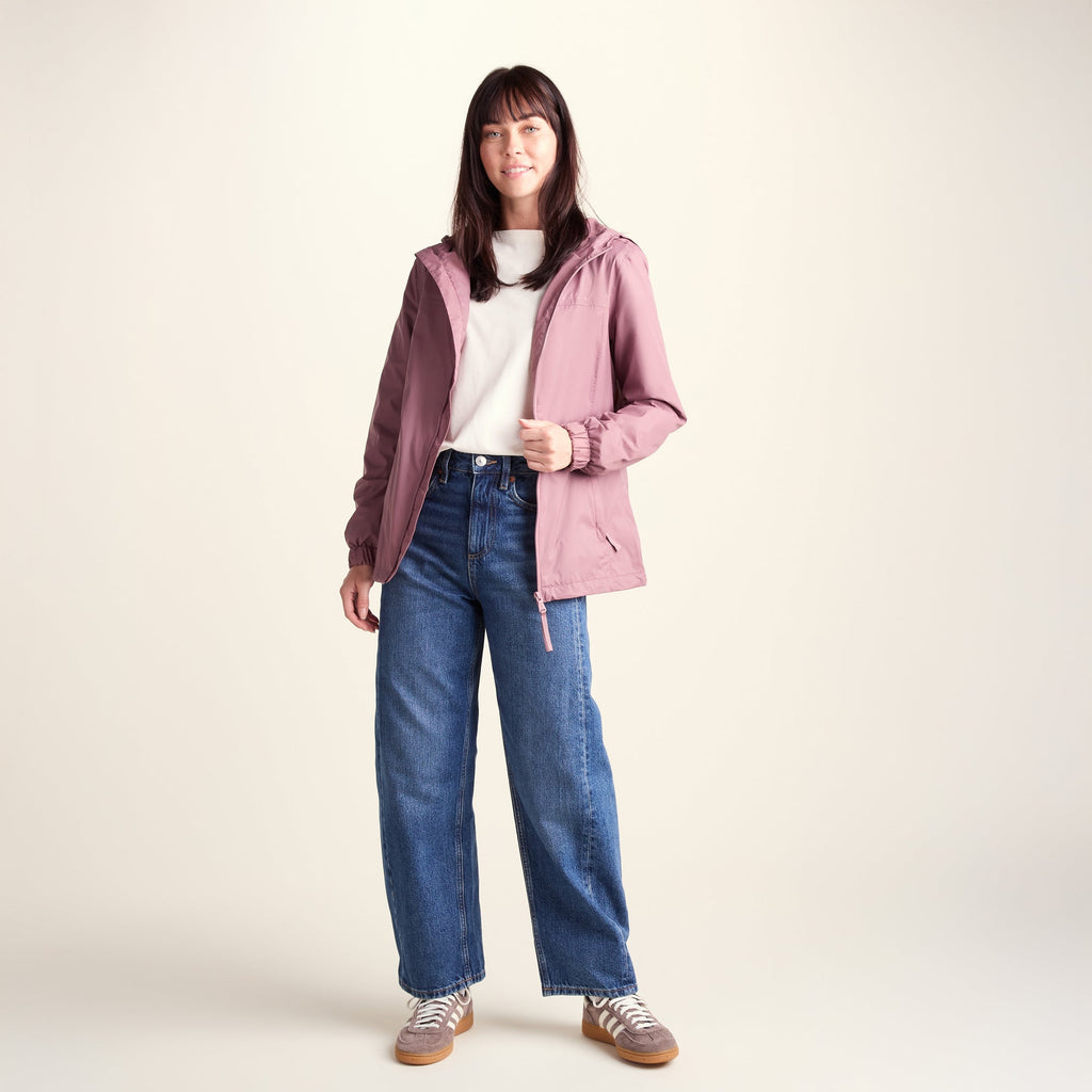Craven Womens Waterproof Packaway Jacket - Mauve - Image 3