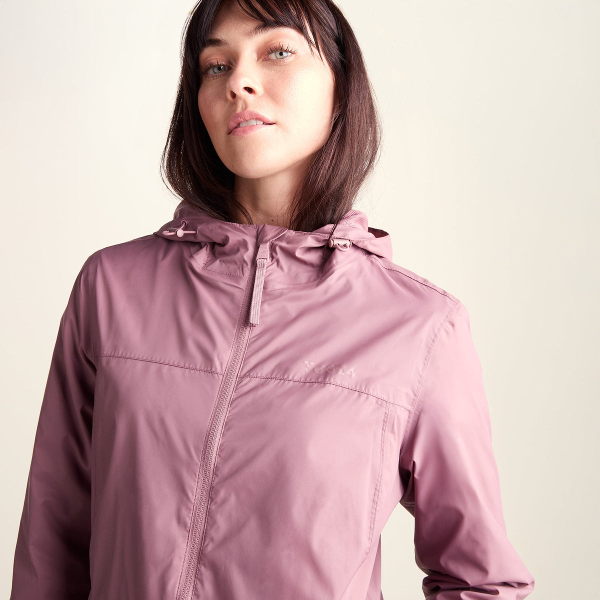 Craven Womens Waterproof Packaway Jacket - Mauve - Image 4