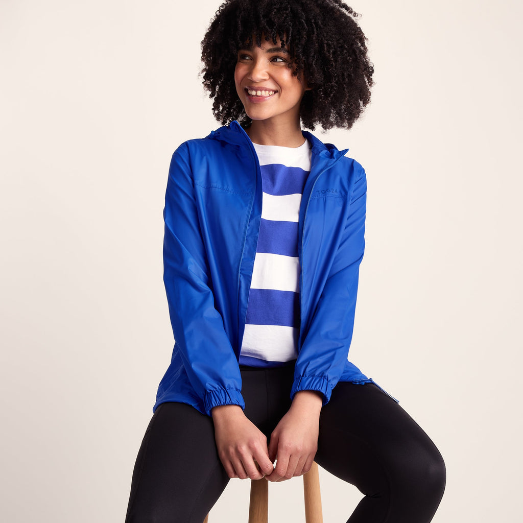 Craven Womens Waterproof Packaway Jacket - Ultra-Marine Blue - Image 5