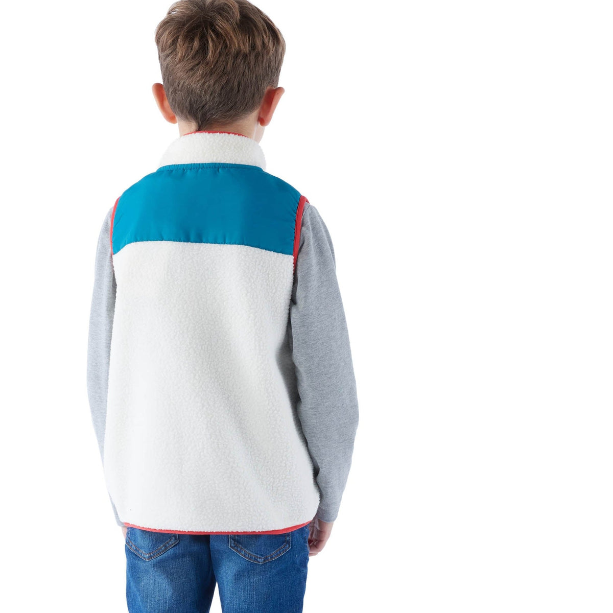 Damara Kids Shaun the Sheep Sherpa Gilet - Woolly/Ocean Blue - Image 3