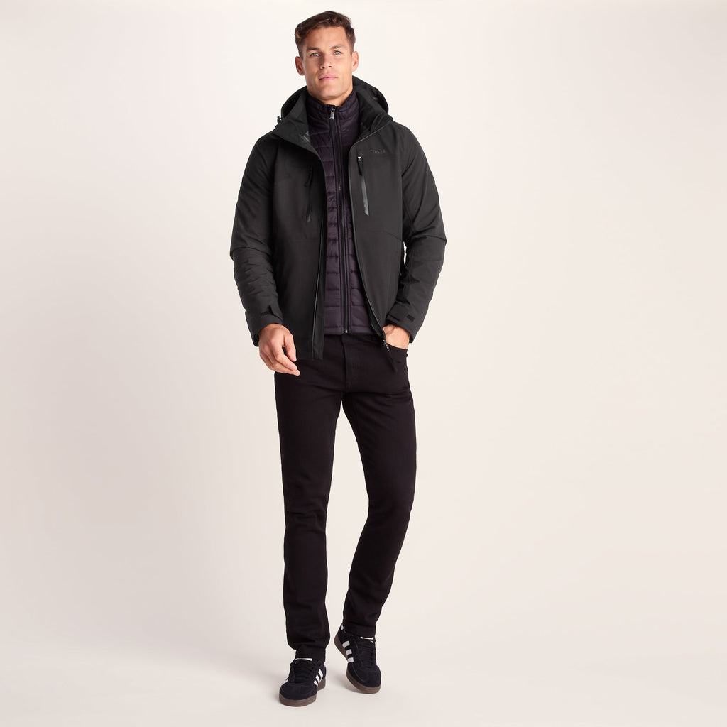 Denton Mens 3-in-1 Waterproof Jacket - Black - Image 2