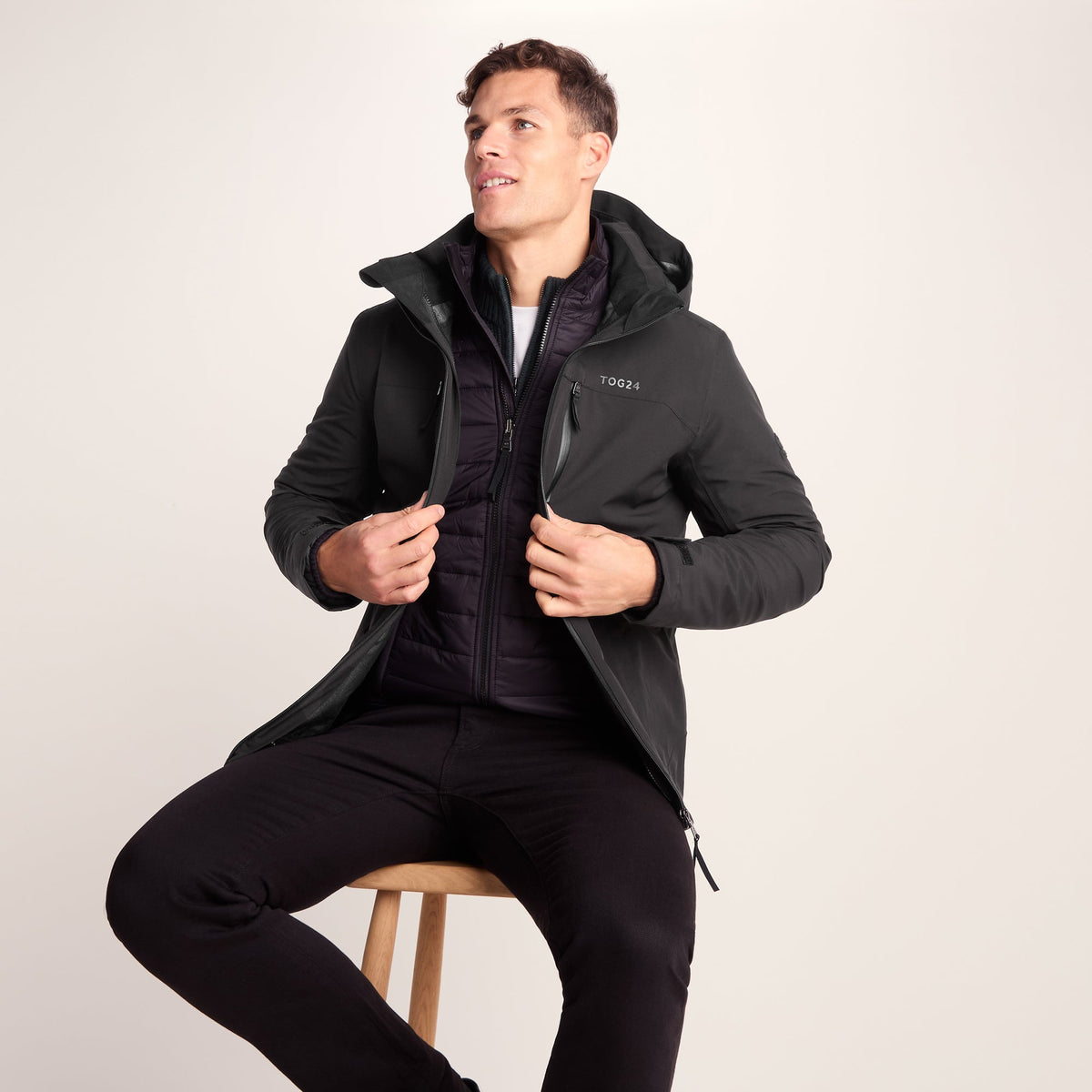 Denton Mens 3-in-1 Waterproof Jacket - Black - Image 5
