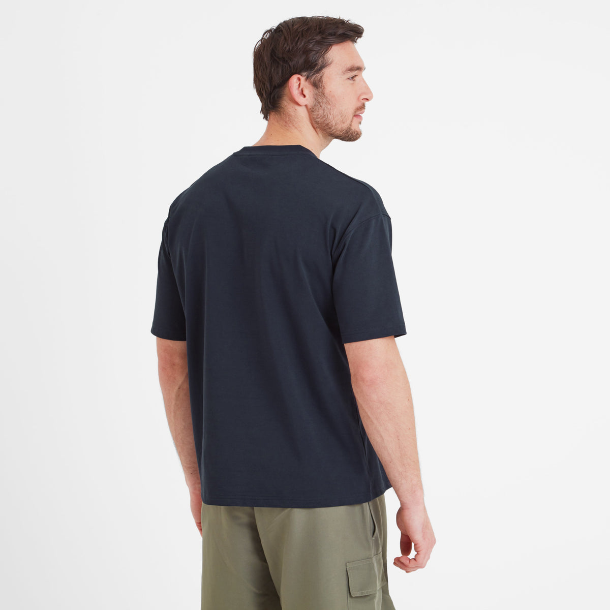 Denva Mens Oversized Premium Heavyweight Jersey T-Shirt - Dark Indigo - Image 3
