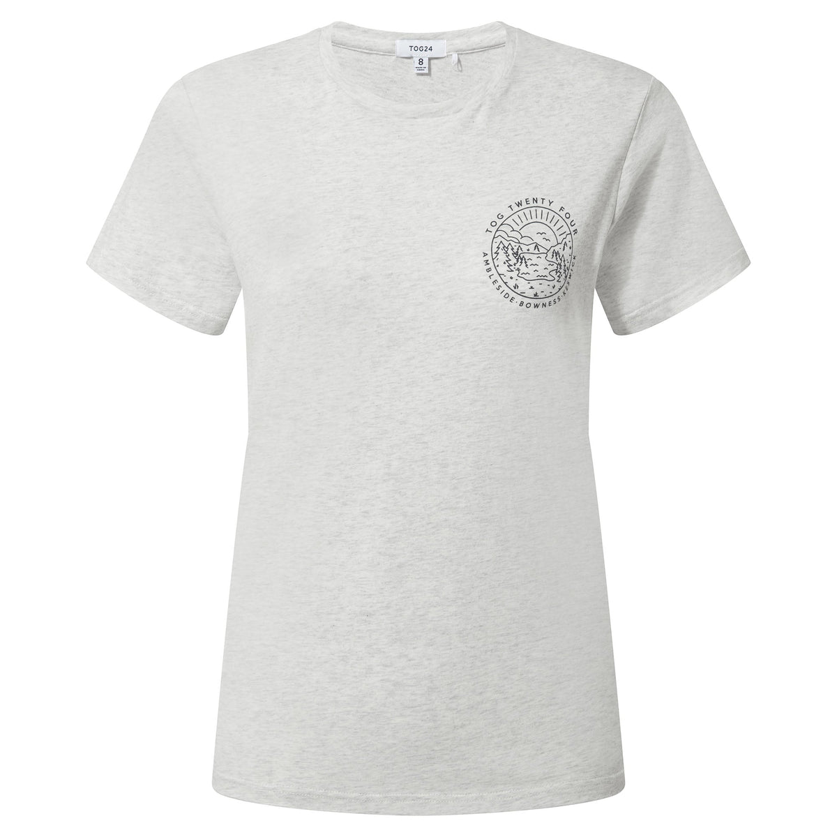 District Womens 100% Cotton Supersoft T-Shirt - Ice Grey Marl - Image 6