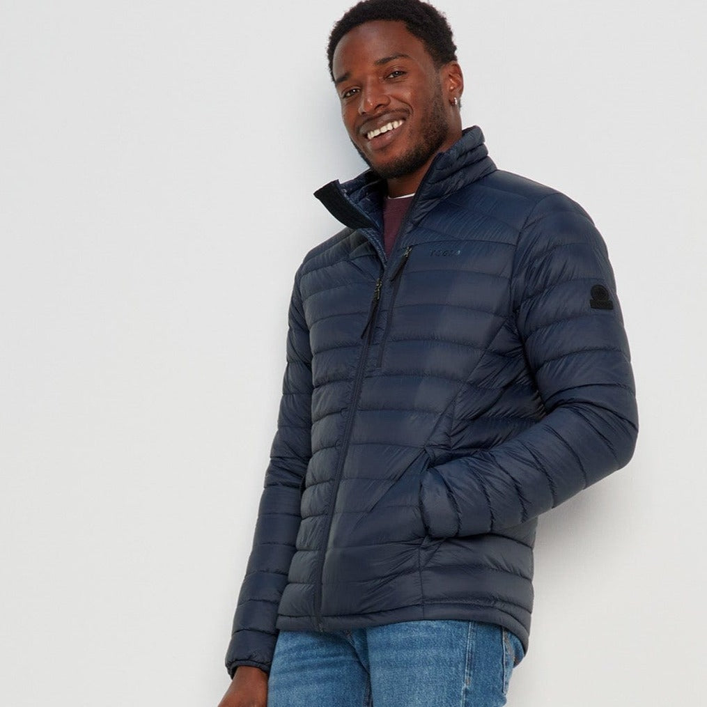 Drax Mens Funnel Down Jacket - Navy - Image 2