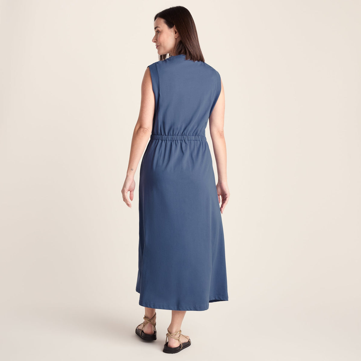 Ebony Womens Supersoft Dress - Smokey Blue - Image 3
