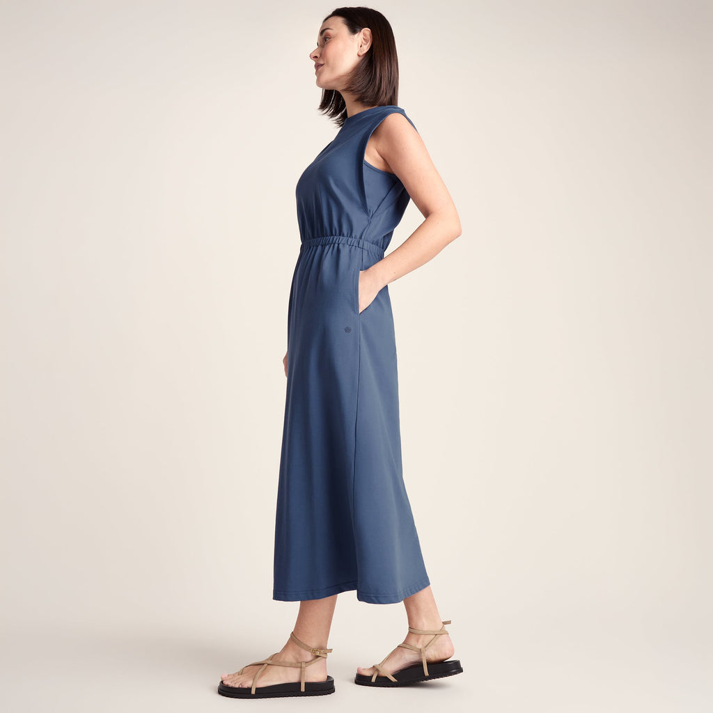 Ebony Womens Supersoft Dress - Smokey Blue - Image 2
