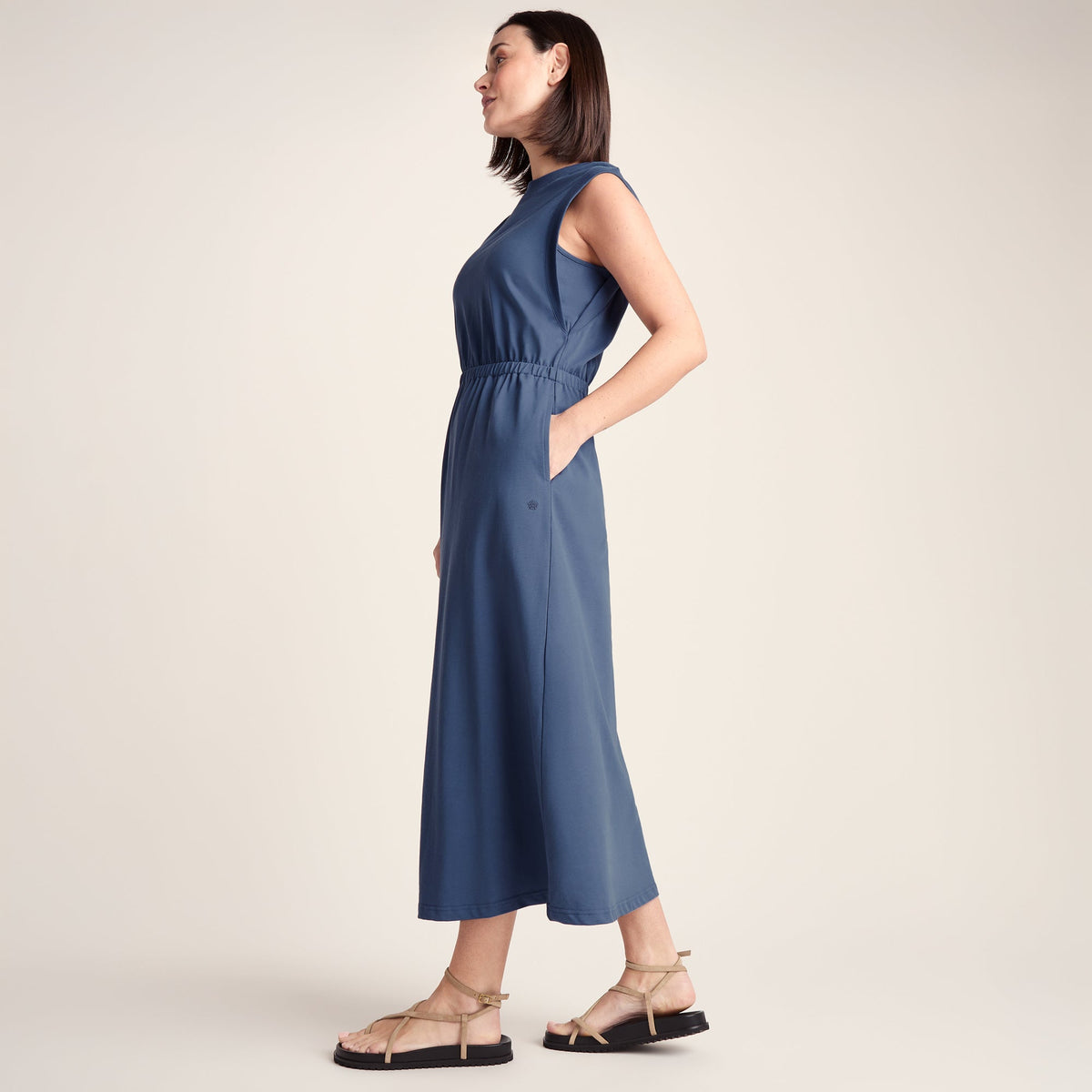 Ebony Womens Supersoft Dress - Smokey Blue - Image 2