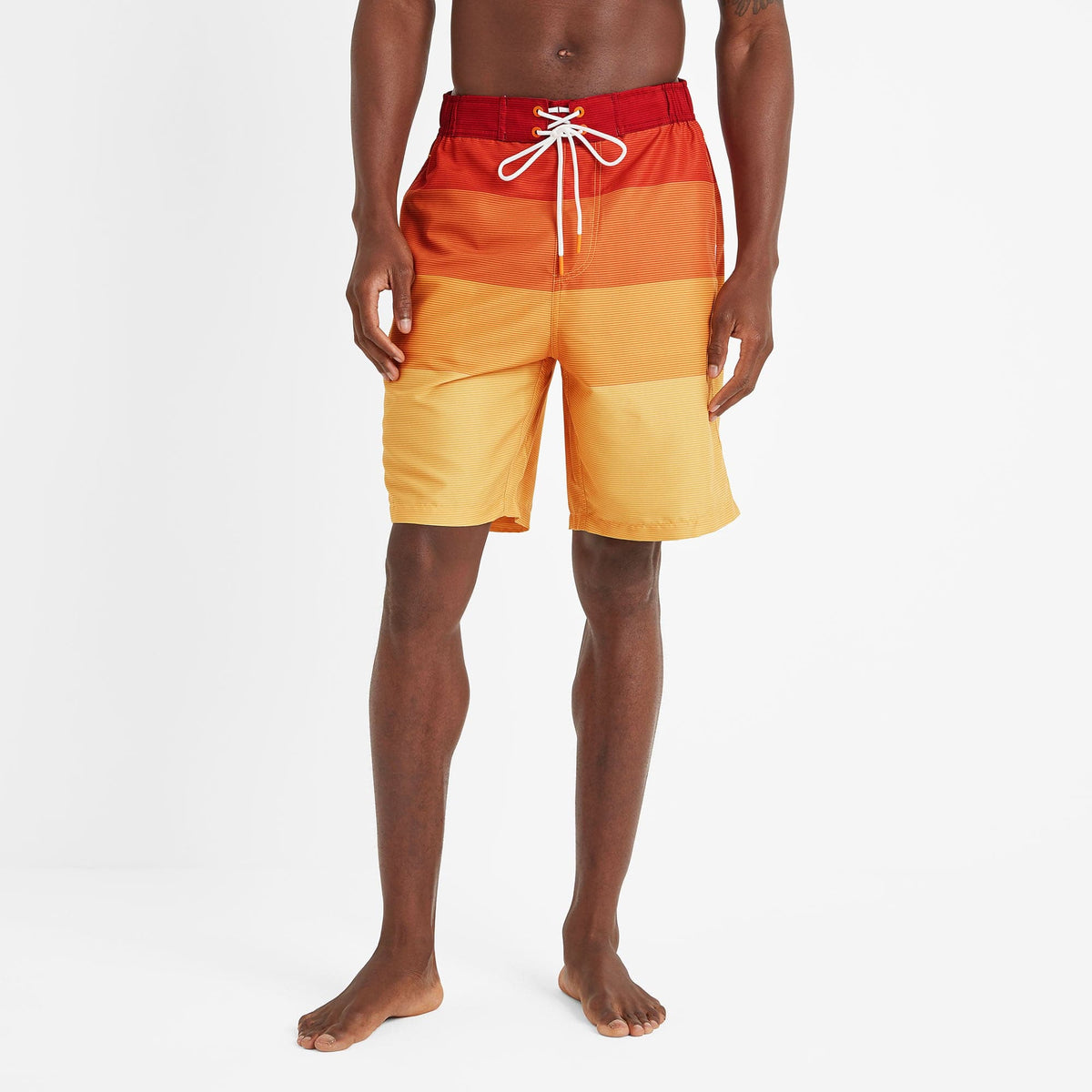 Felix Mens Swimshorts - Tangerine Stripe - Image 3