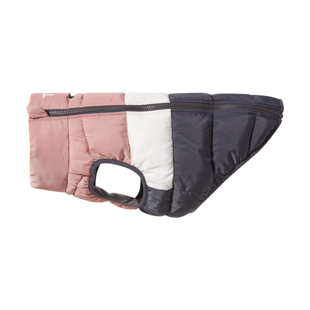 Fetch Padded Dog Coat XL - Faded Pink/Ice Grey/Washed Blue - Image 4