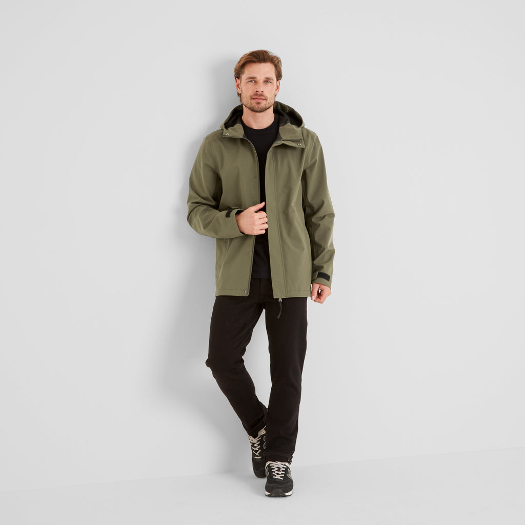 Flynn Mens Waterproof Jacket - Moss Green - Image 6