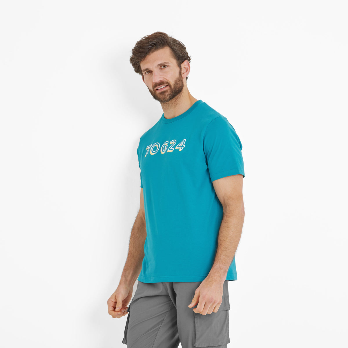 Foran Mens 100% Cotton Supersoft T-Shirt - Mosaic Blue - Image 2