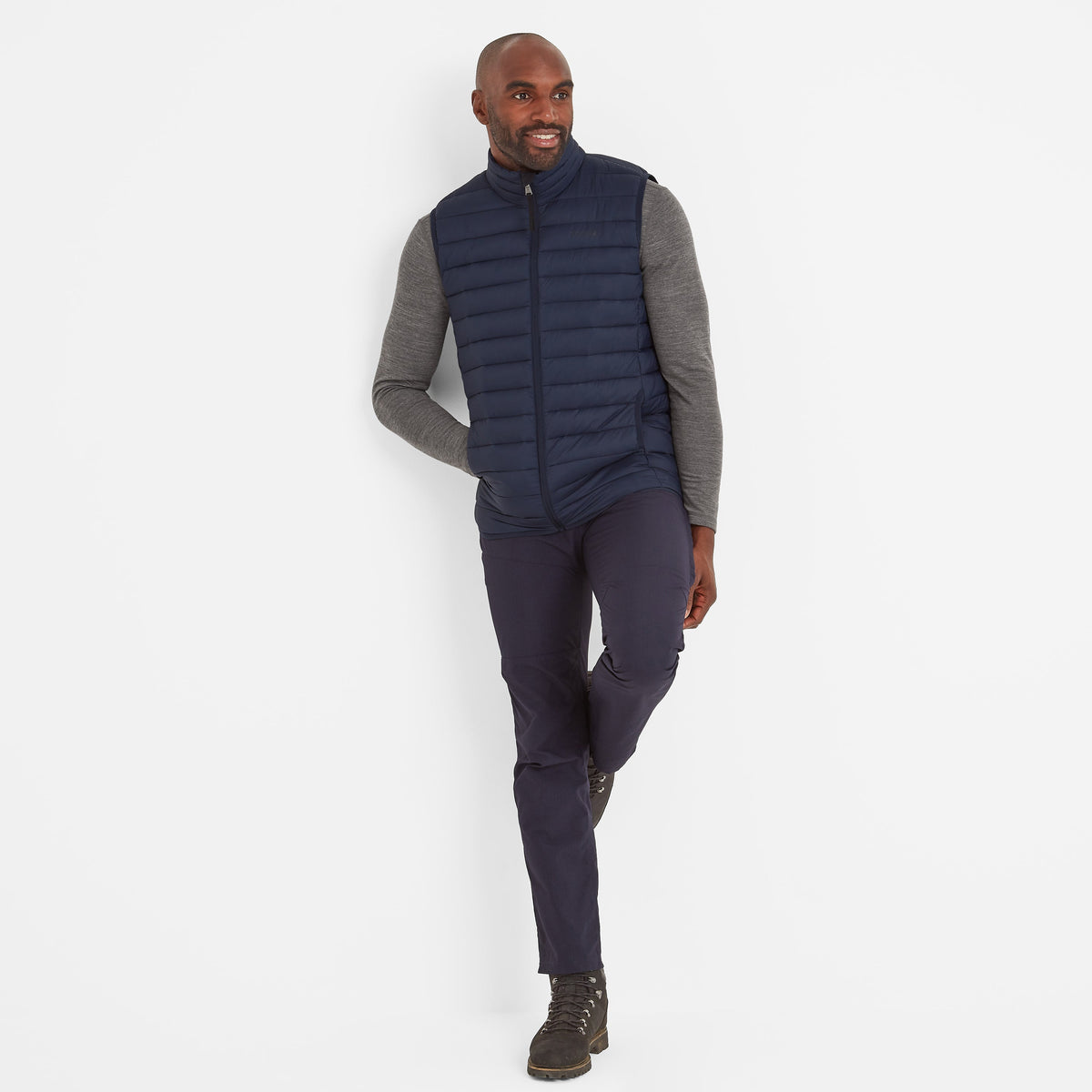 Gibson Mens Insulated Padded Gilet - Dark Indigo - Image 2