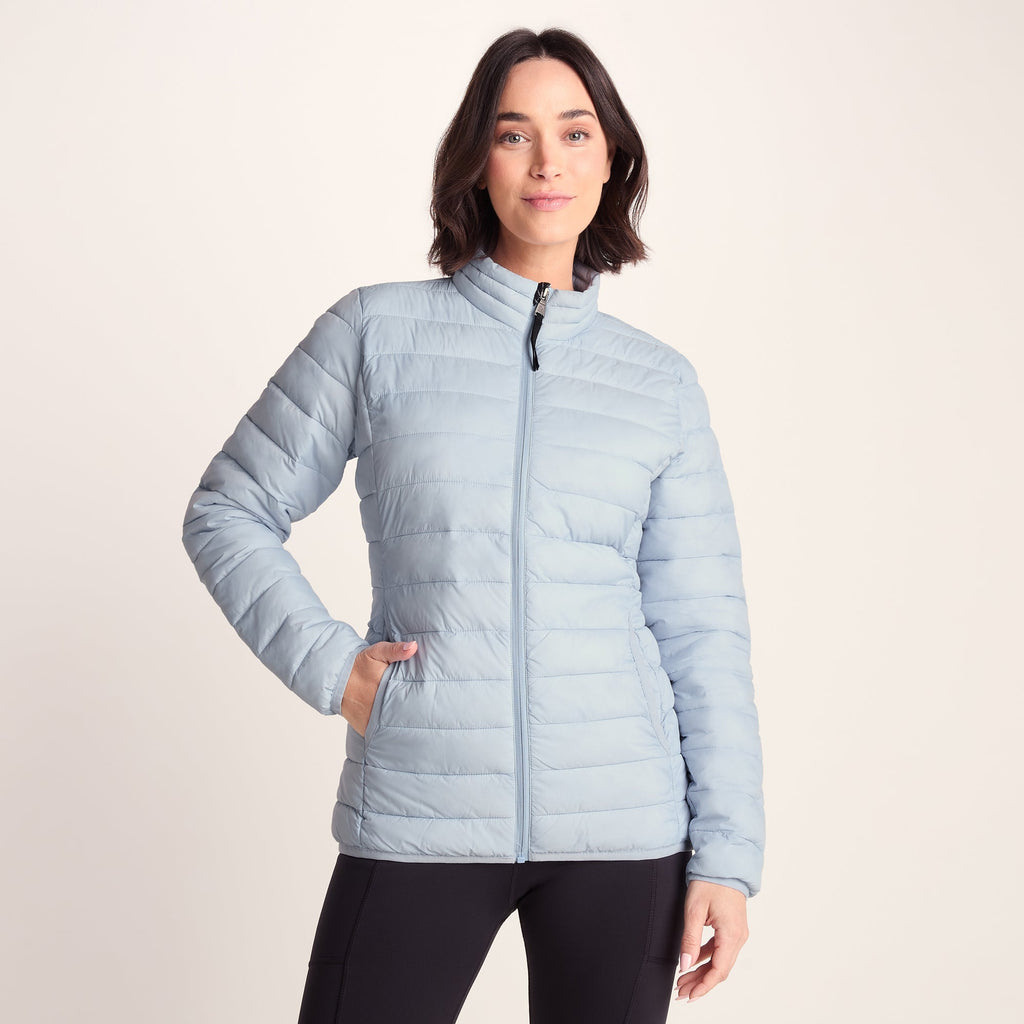 Gibson Womens Insulated Padded Jacket - Ice Blue - Image 5