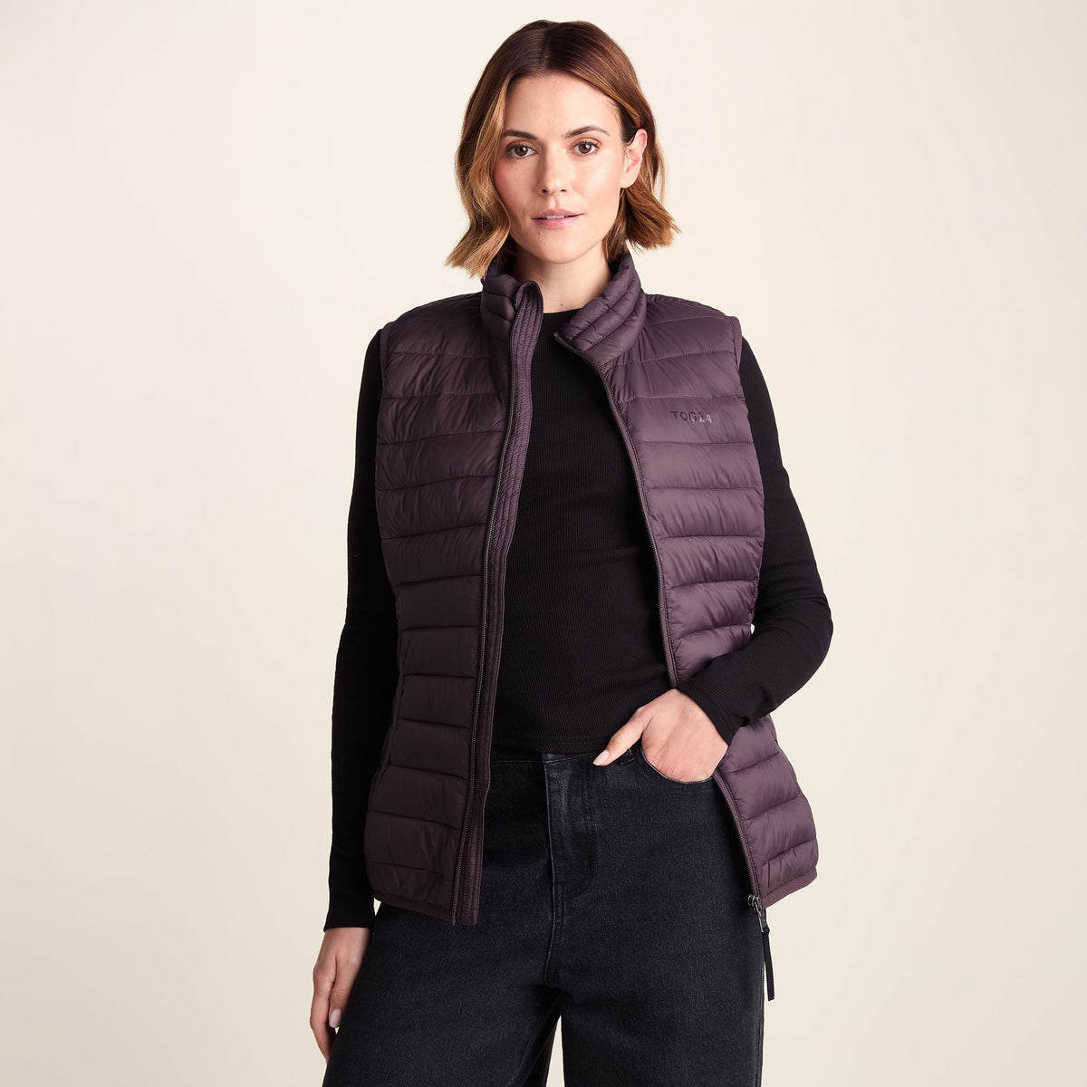 Gibson Womens Insulated Padded Gilet - Dark Mauve