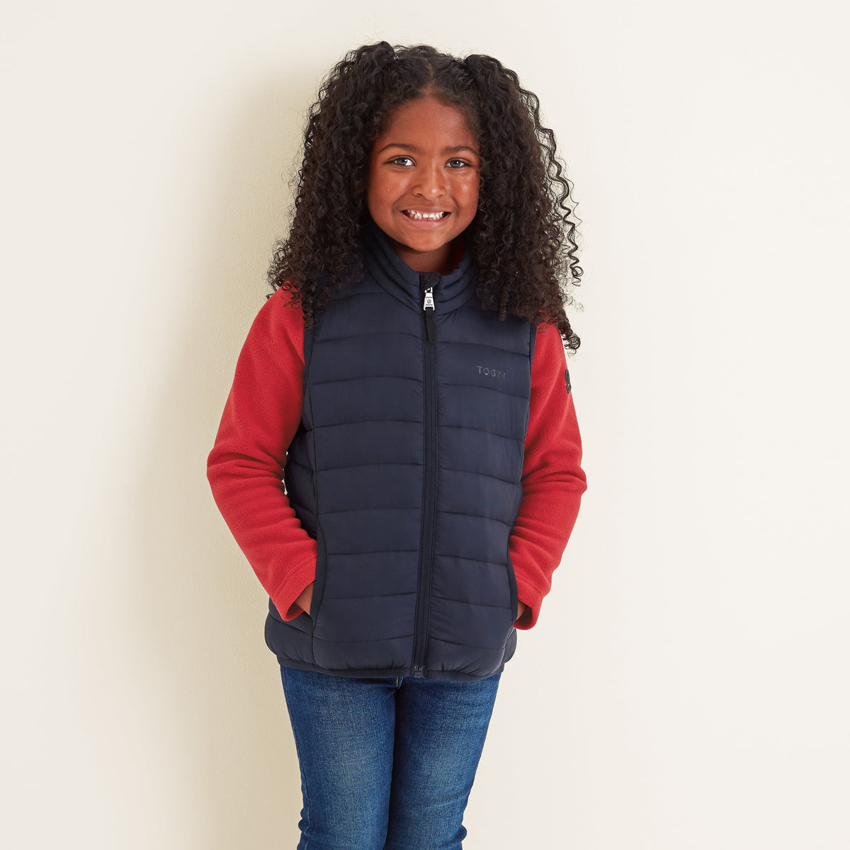 Gibson Kids Insulated Padded Gilet - Dark Indigo - Image 3