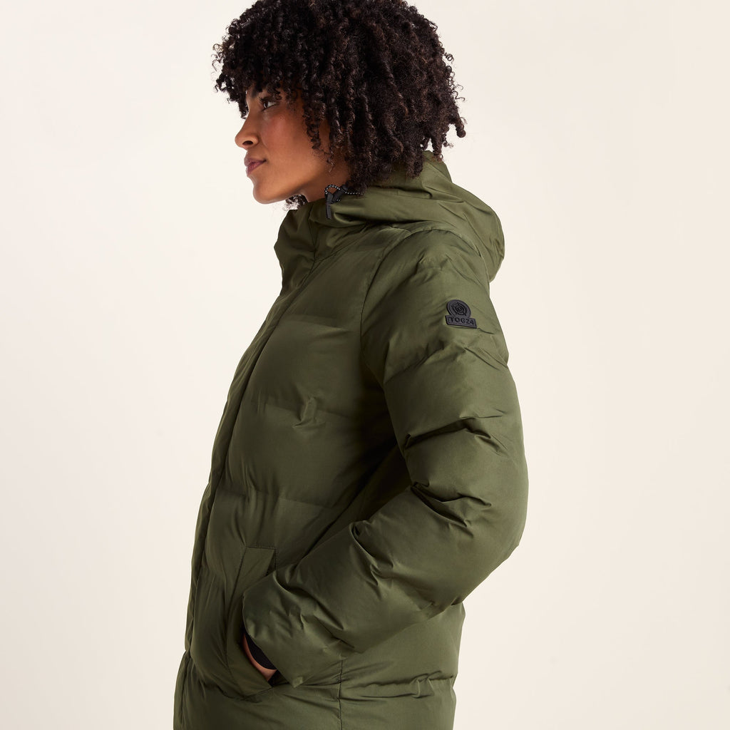 Glaston Womens Shower Resistant Insulated Parka - Dark Green - Image 3