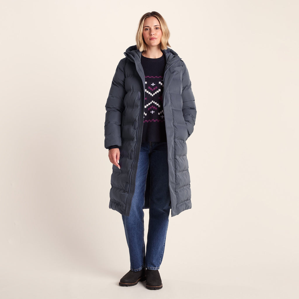 Glaston Womens Shower Resistant Insulated Parka - Washed Blue - Image 2