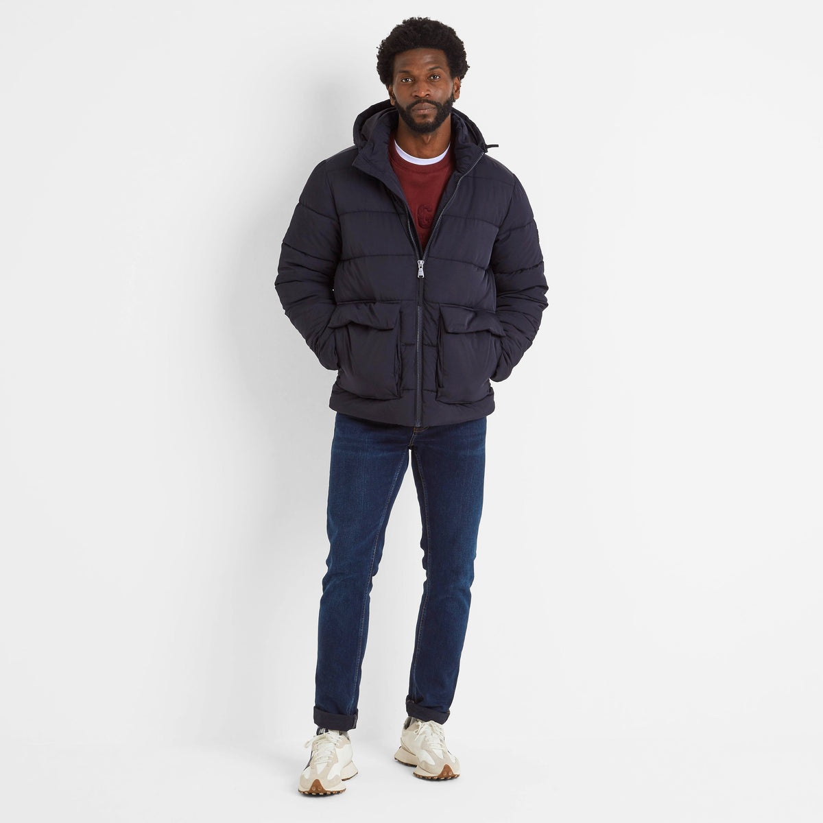 Hamilton Mens Padded Parka - Black - Image 2
