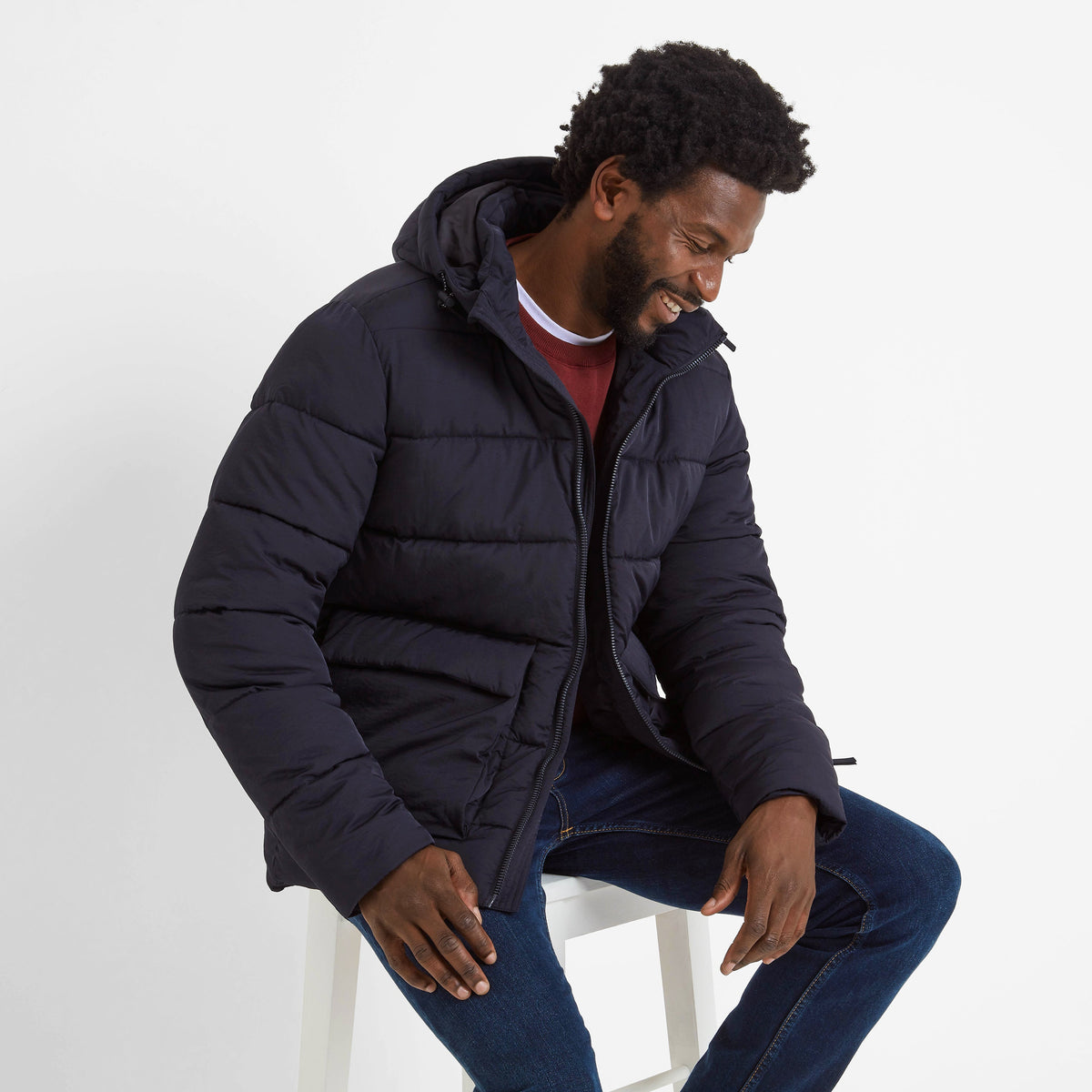 Hamilton Mens Padded Parka - Black - Image 4