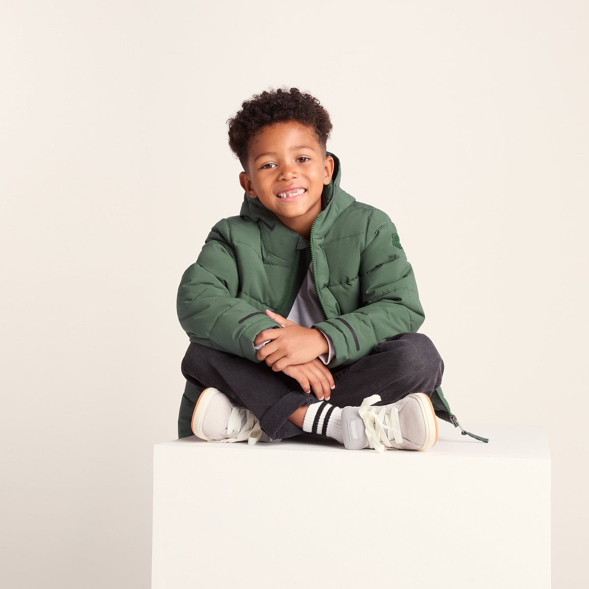 Harecroft Kids Padded Jacket - Dark Fern - Image 4