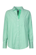 Helena Womens Oversized 100% Cotton Long Sleeve Shirt - Optic White - Image 8