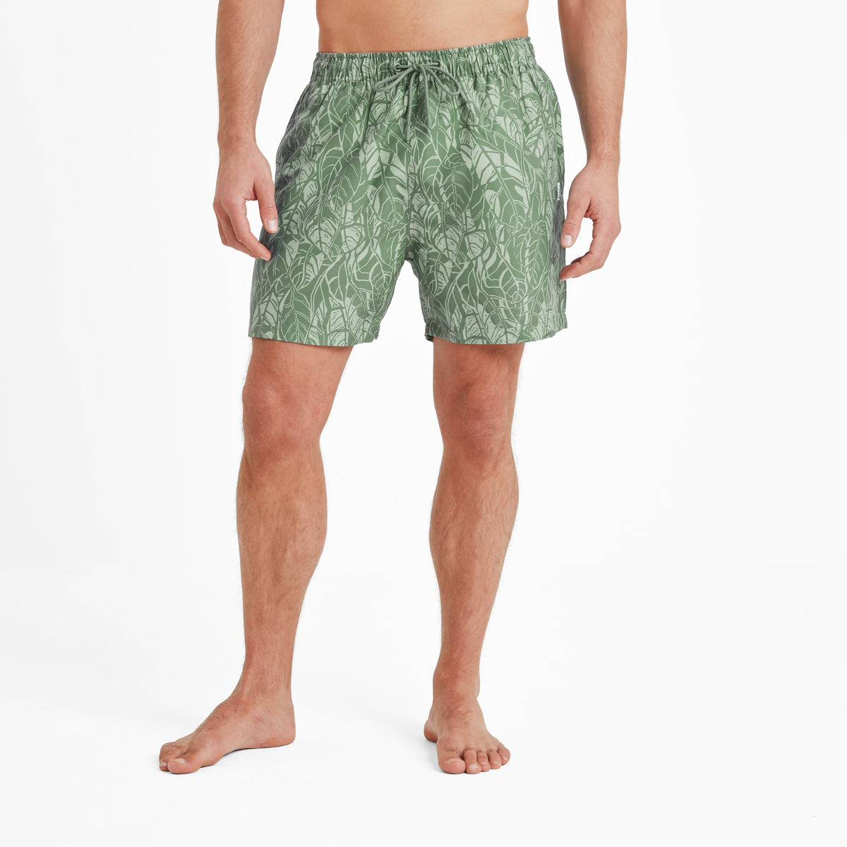 Kai Mens Swimshorts - Pistachio Palm Print - Image 2
