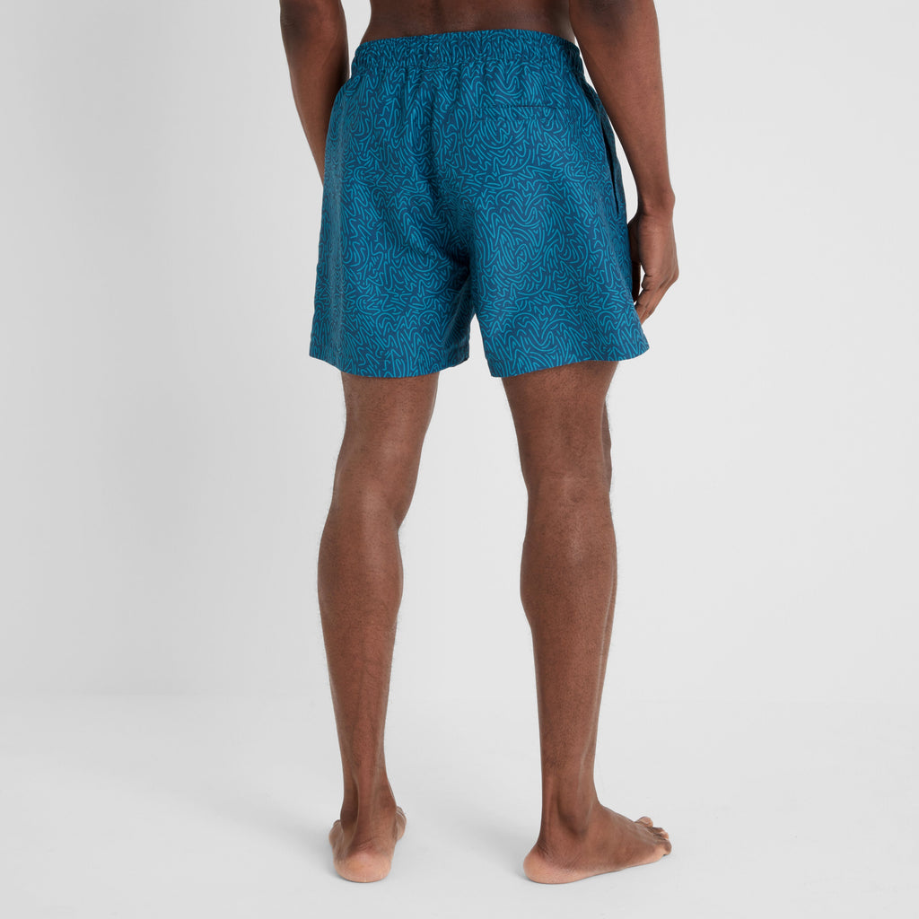 Kai Mens Swimshorts - Night Sea Sketch Print - Image 4