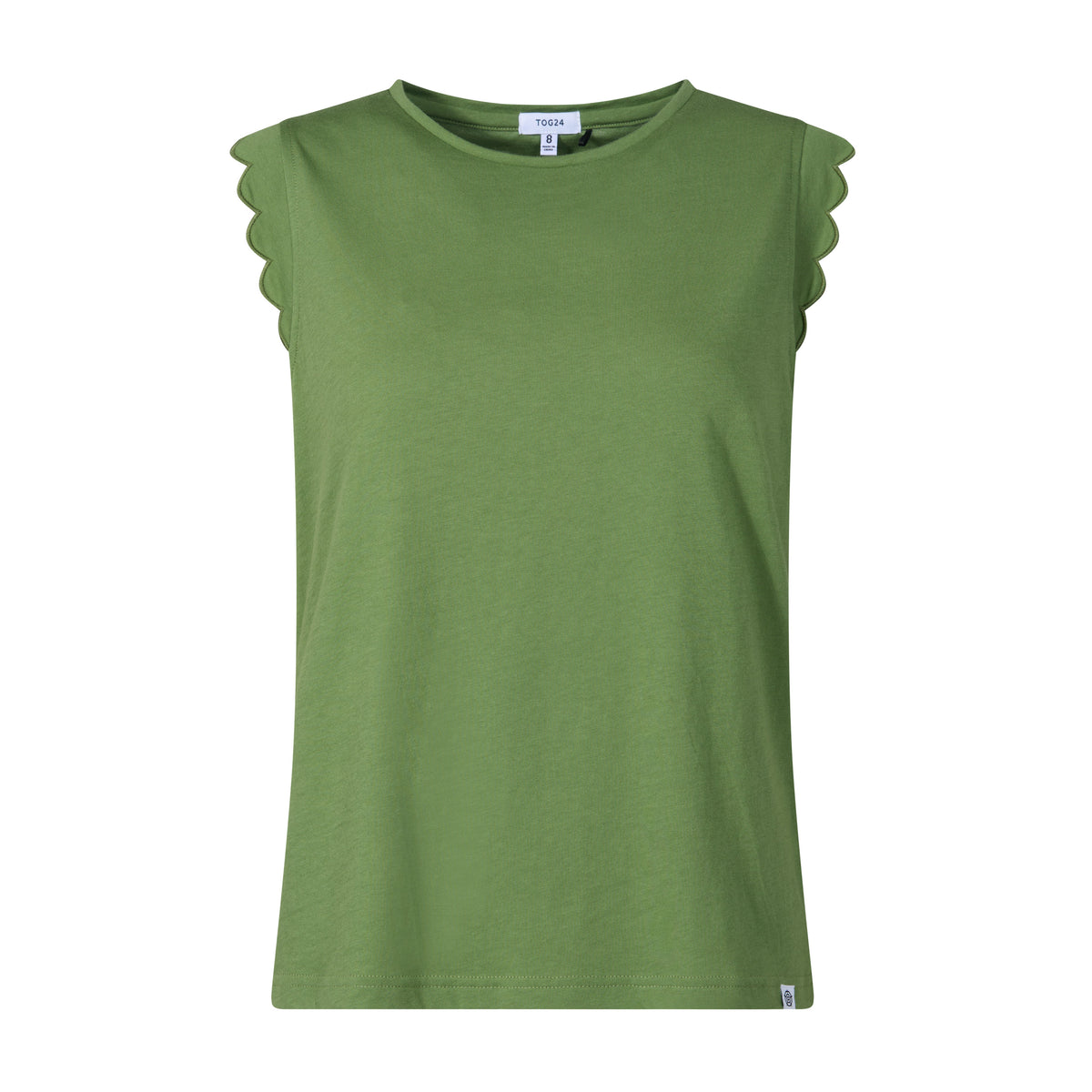 Katie Womens 100% Cotton Supersoft Vest - Dark Matcha - Image 6
