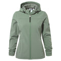 Keld Womens Shower Resistant Hooded Softshell Jacket - Light Forest - Image 10