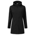 Keld Womens Long Shower Resistant Hooded Softshell Jacket - Black - Image 9