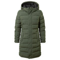Kirkham Womens Long Shower Resistant Insulated Jacket - Dark Green - Image 8
