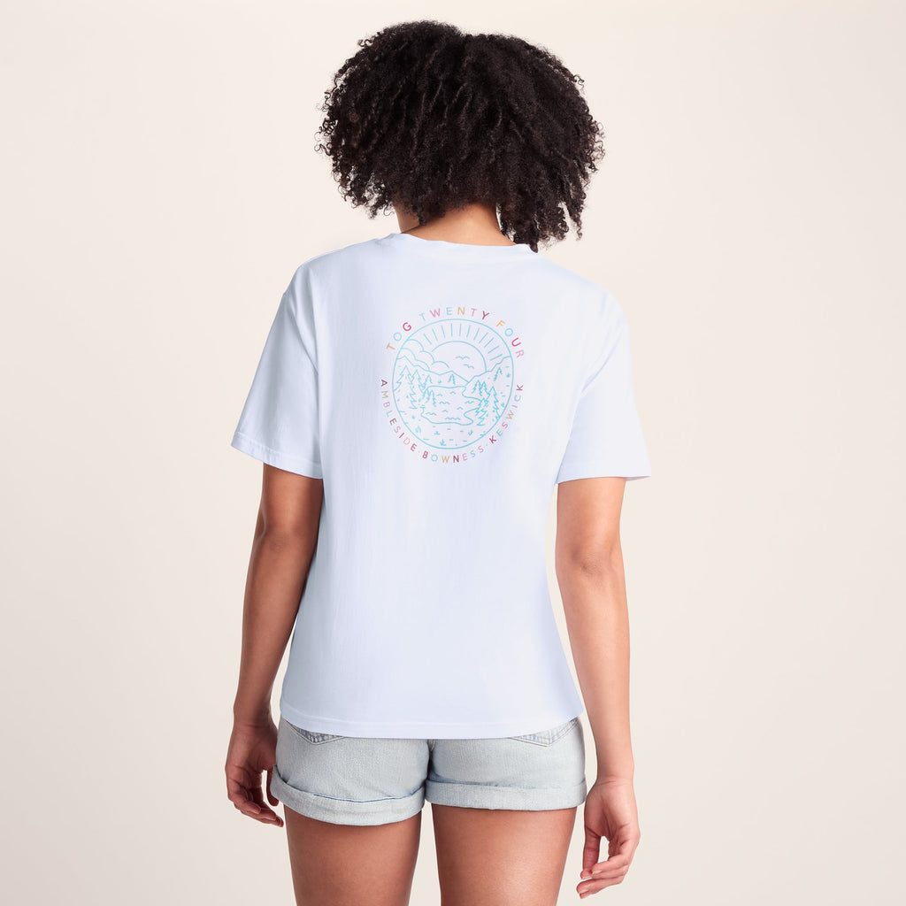 Lakeside Womens 100% Cotton Supersoft Relaxed Fit T-Shirt - Optic White - Image 3