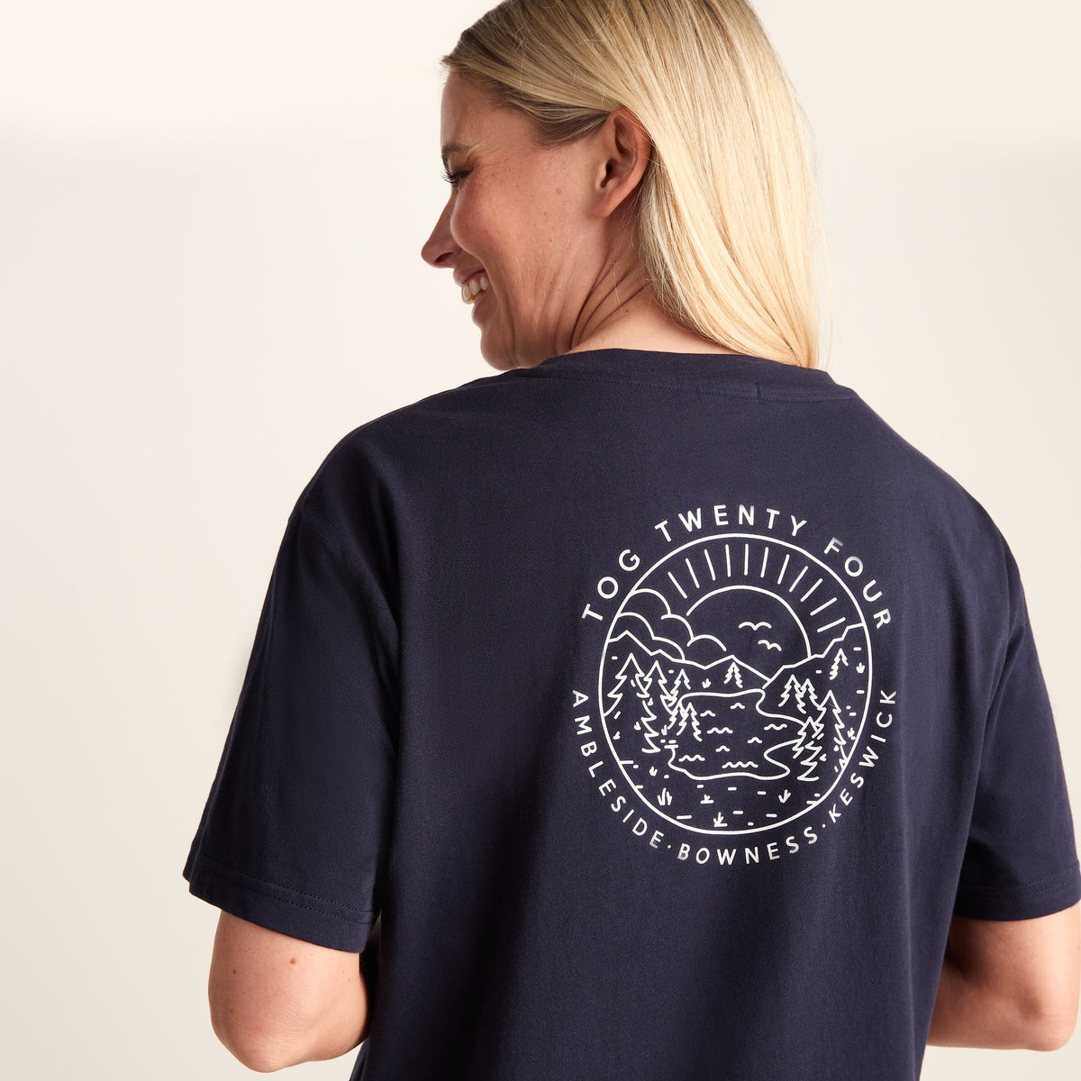 Lakeside Womens 100% Cotton Supersoft Relaxed Fit T-Shirt - Dark Indigo - Image 6