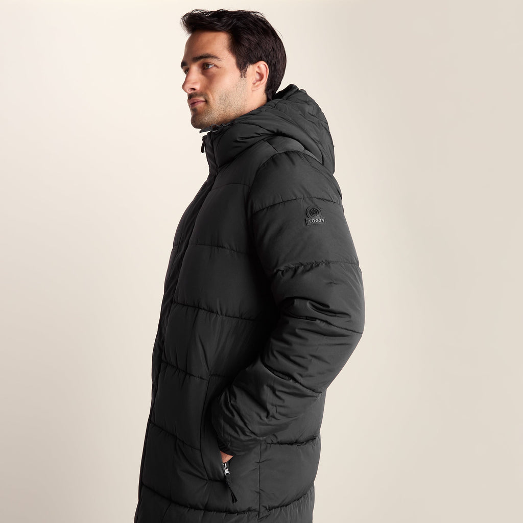 Langrick Mens Long Insulated Jacket - Black - Image 8