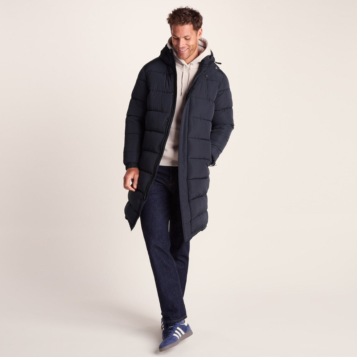 Langrick Mens Long Insulated Jacket - Dark Indigo